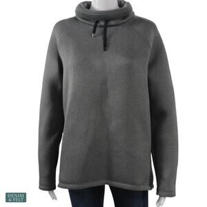 Polo Sport Ralph Lauren Gray Funnel Neck Pullover Sweatshirt Athleisure Medium